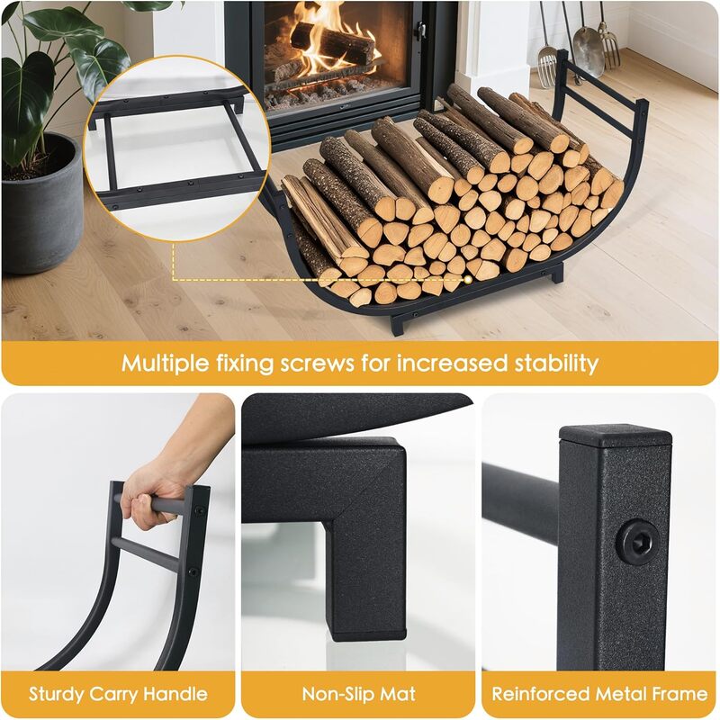 itoolmax 25” firewood rack outdoor and indoor details
