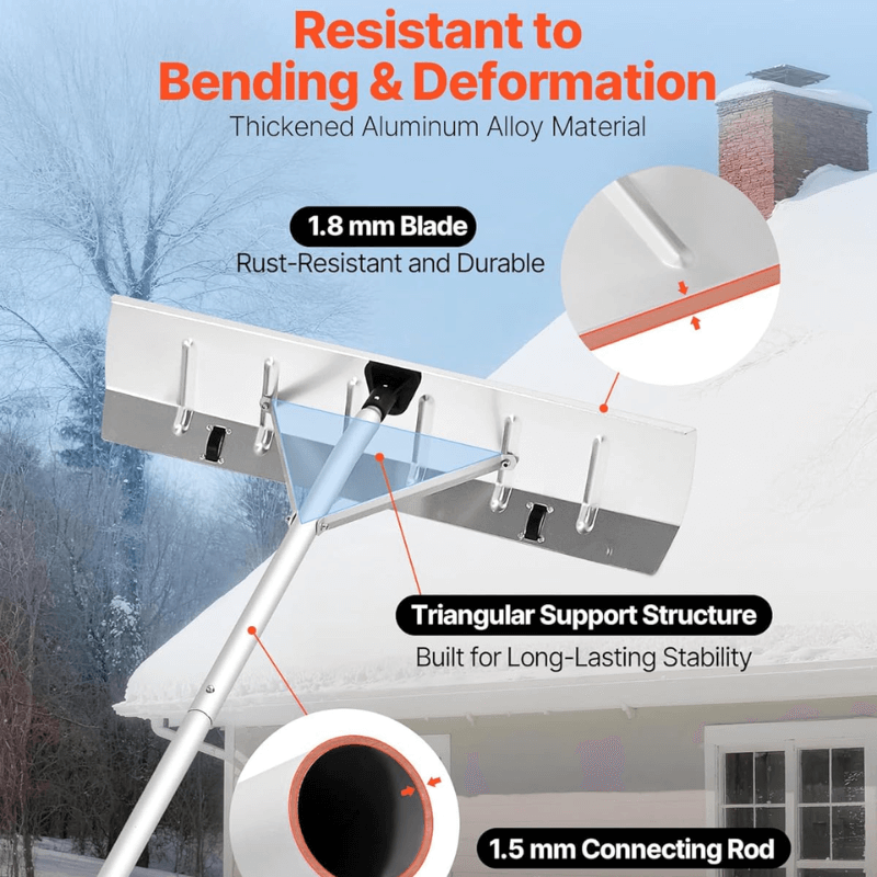 26inches snow roof rake itoolmax resistant