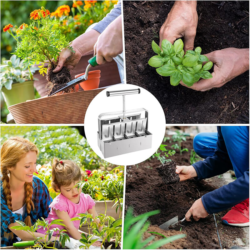 iToolMax Cell Soil Block Maker with 3 Kinds Seed Pins