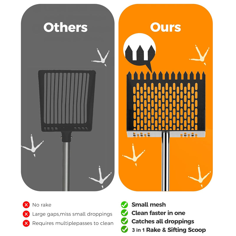Metal Stainless Steel Coop Shovel