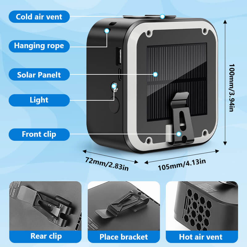 Rechargeable 10000mAh Clip-on Fans
