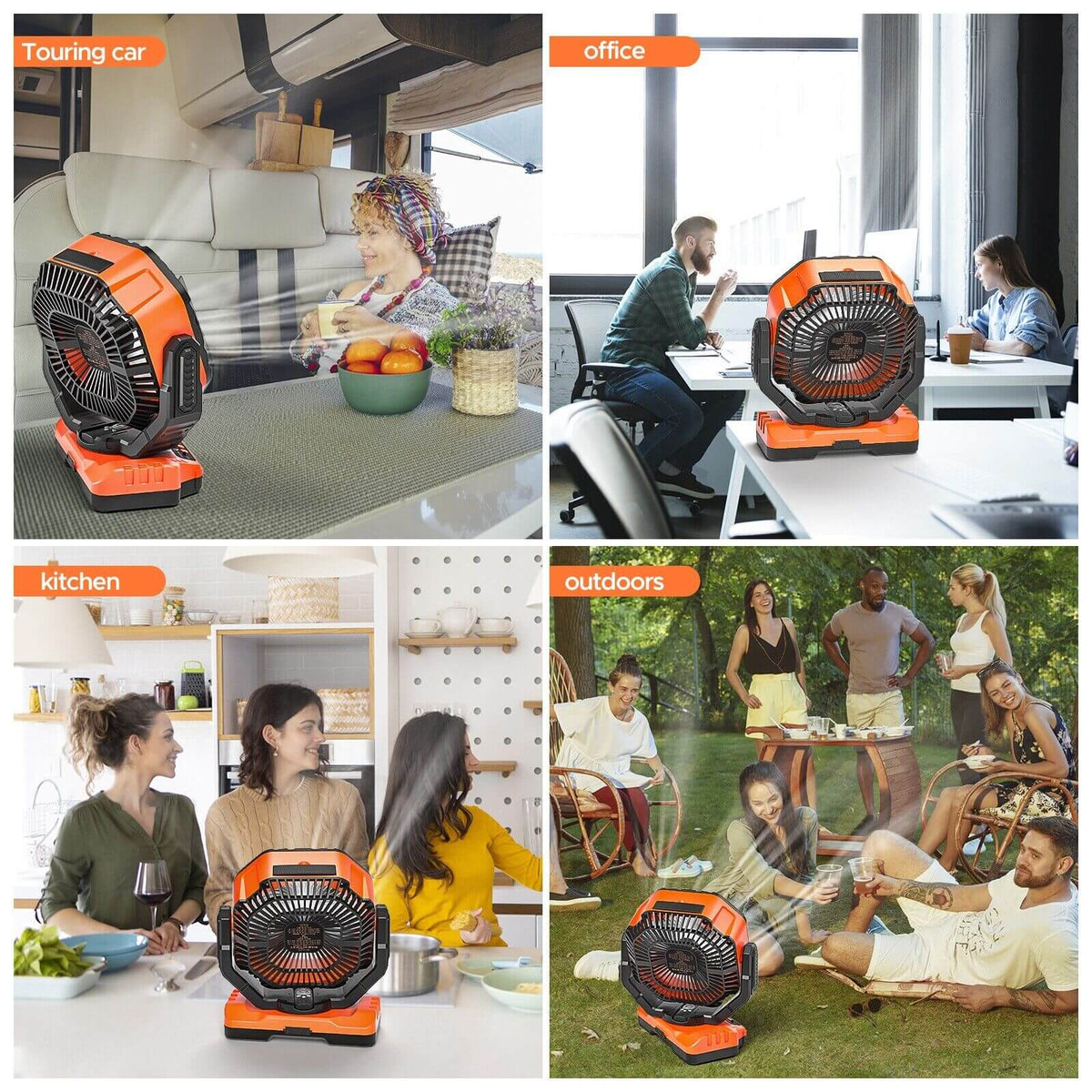 Ventilador de Camping Inalámbrico 3 en 1