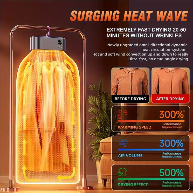 iToolMax portable cloth dryer with remote control heating