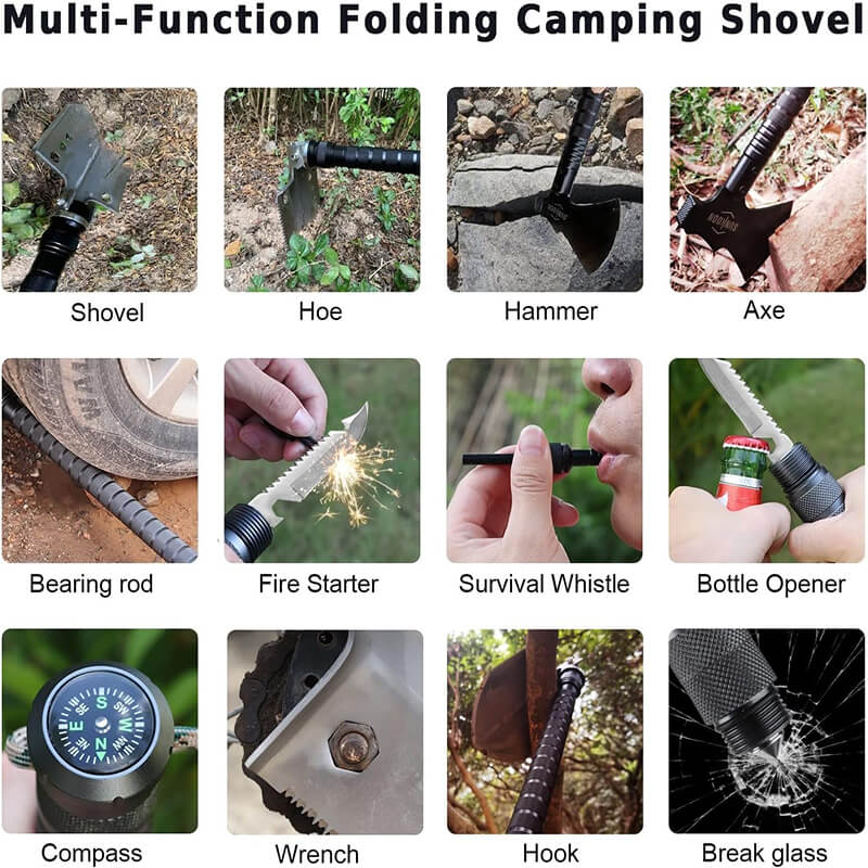 25-in-1 Survival Multi-Gereedschap Schep Kit