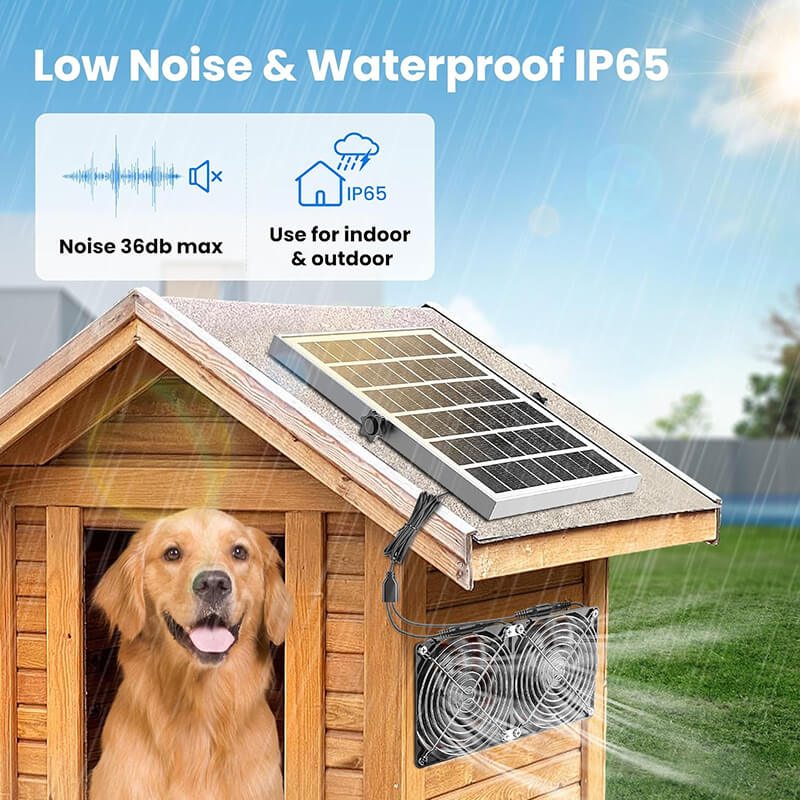 Made of acrylic, ABS, and aluminum alloy, making it IP67 waterproof, rustproof, and weather-resistant. At a quiet ≤36dB when operating, providing powerful ventilation without disturbing noise, perfect for maintaining comfort and peace of mind.
