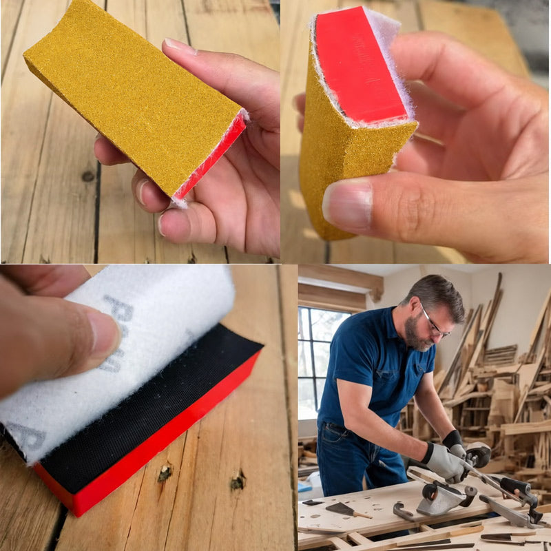 itoolmax 16pcs hand sanding block set with 40 sandpaper sheets