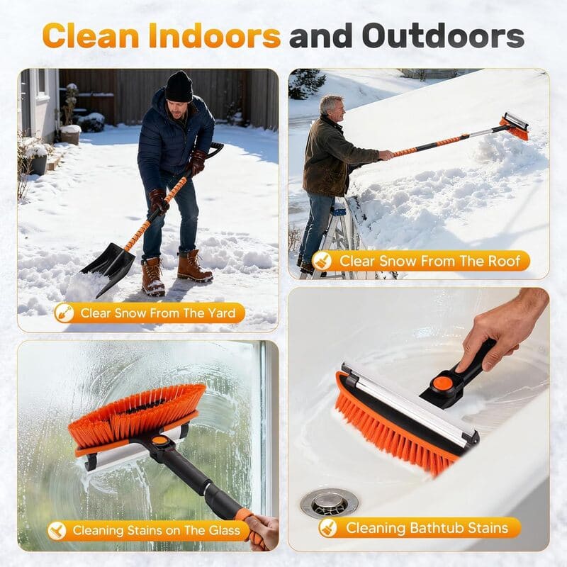 itoolmax 4 in 1 extendable car snow brush in outdoors