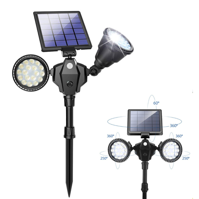 itoolmax 600lm adjustable solar outdoor spotlight