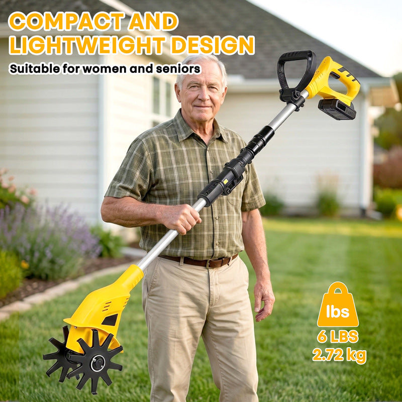 itoolmax cordless tiller electric cultivator lightweight design