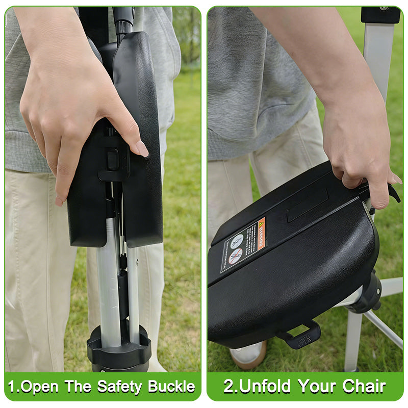 itoolmax folding walking stick with seat how to se