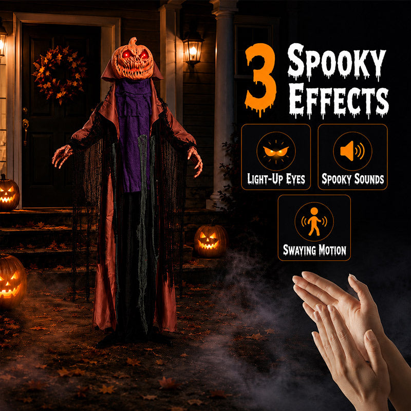 itoolmax halloween animatronics pumpkin ghost product sound actived