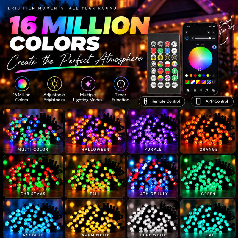 itoolmax rgb led christmas color changing lights with 16 million colors