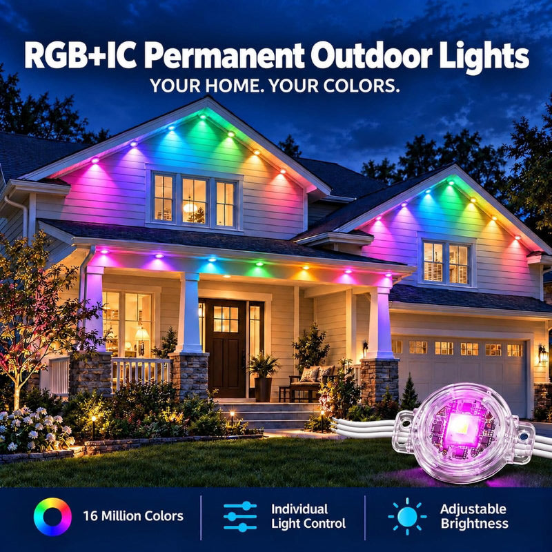 itoolmax rgbic permanent outdoor lights for your home