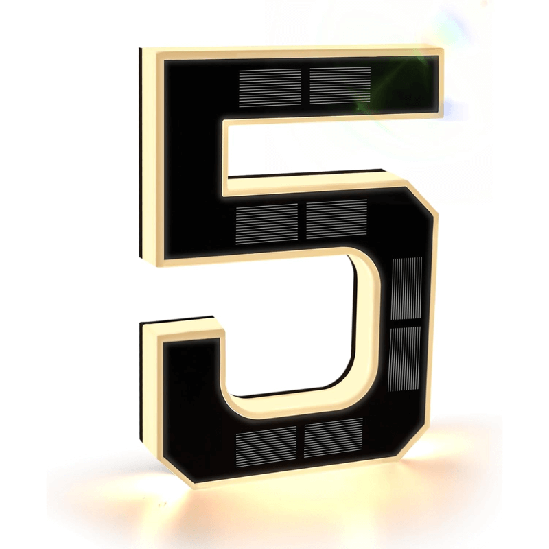 itoolmax solar lighted house numbers 5