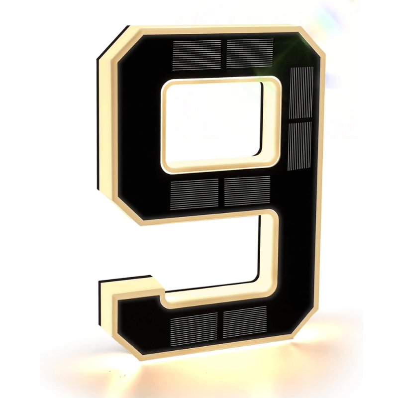 itoolmax solar lighted house numbers 9