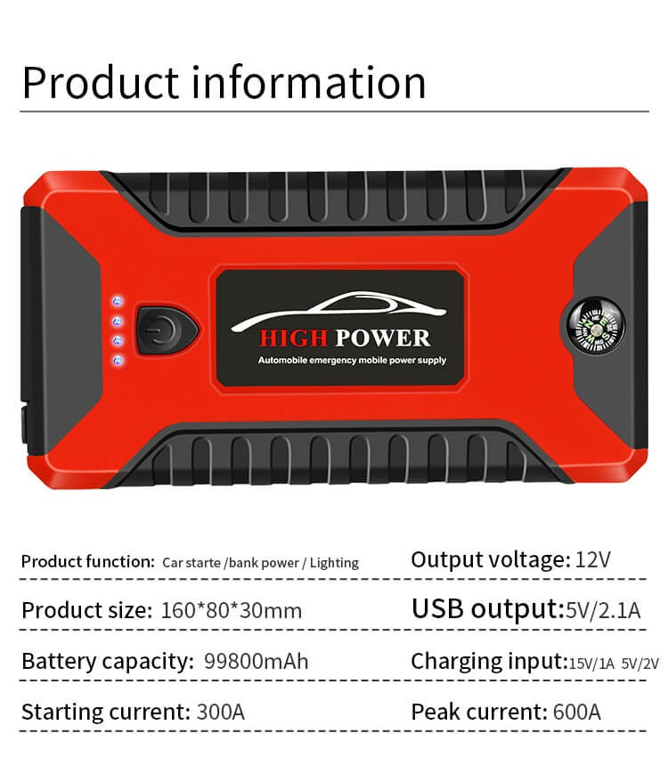 Démarreur de saut et power bank Pro