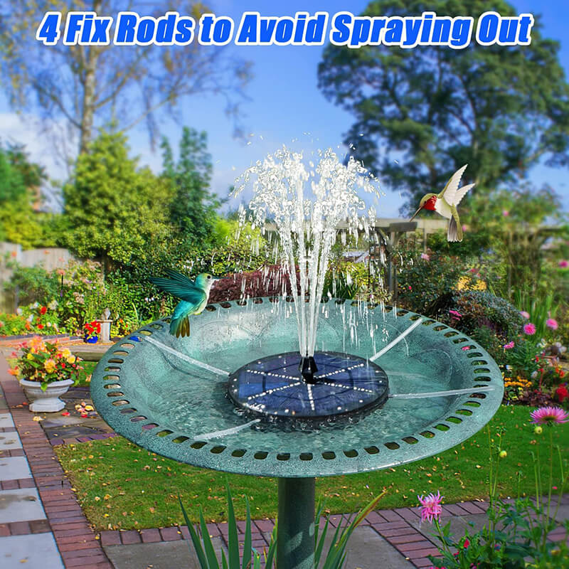 Quipped with 4 stabilizer tubes, the fountain stays centered to reduce splashing and swaying, so you refill water less often. A built-in low water sensor automatically shuts off the pump when water is low, protecting it from damage. Plus, 3 filter sponges help block debris for longer use.