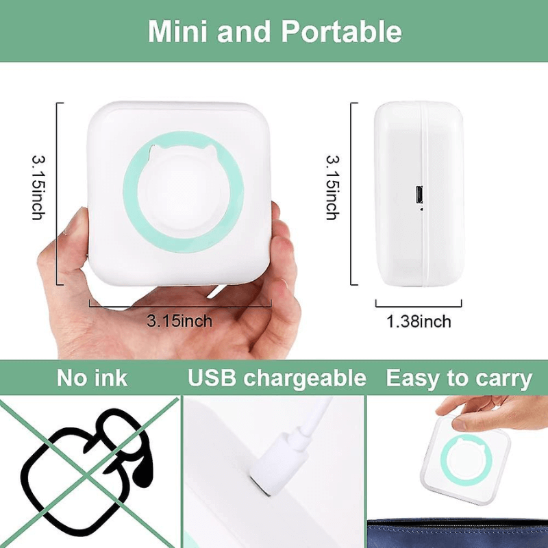 mini portable thermal photo printer itoolmax