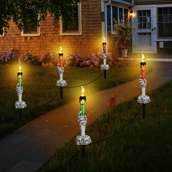 solar skull candle halloween led lights itoolmax