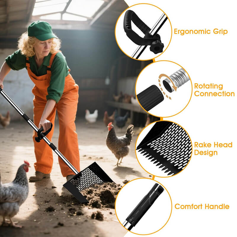 10inch Wide Heavy-Duty Chicken Poop Scooper