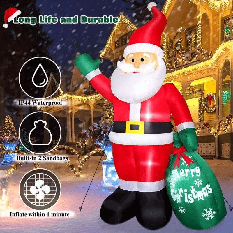 11.8ft animated christmas inflatable santa itoolmax