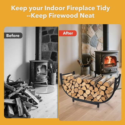 itoolmax 25” firewood rack outdoor and indoor neat