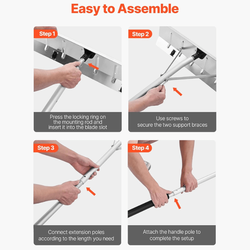26inches snow roof rake itoolmax how to install