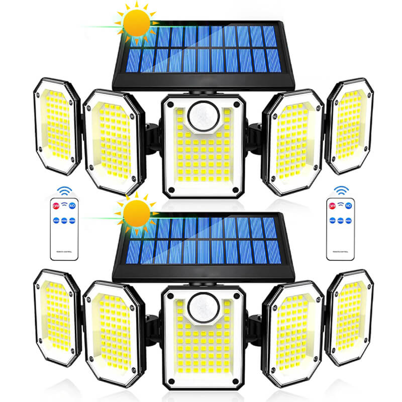 Lumières solaires extérieures à 5 têtes
