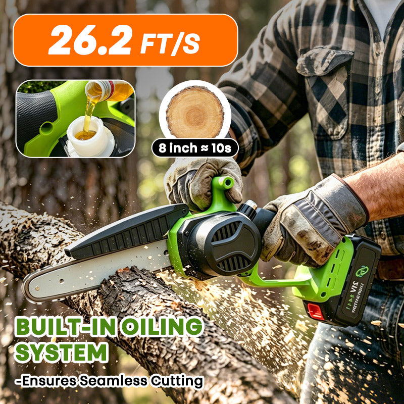 6 in 1 cordless hedge trimmer pole saw built in oiling system