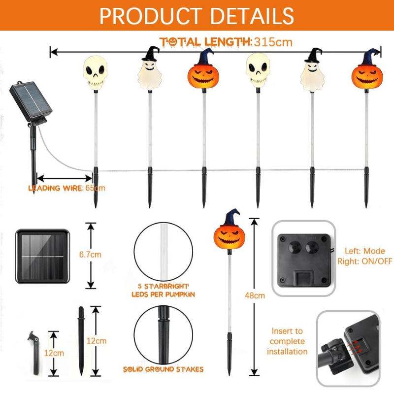halloween solar ground lights outdoor package itoolmax