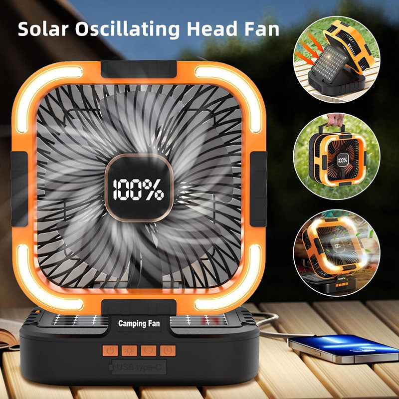 iToolMax 3 in 1 Solar Camping Fan