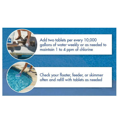 iToolMax 24 PCS 1 Inch Pool Chlorine Tablets for Solar Pool Chlorine Floater