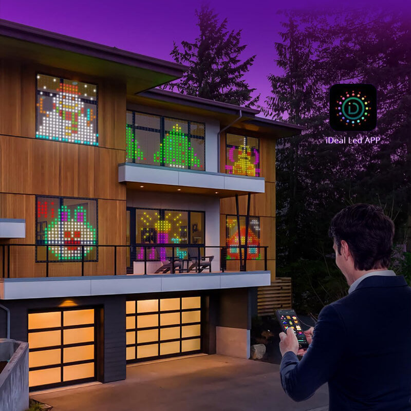 Up to 8 sets of curtain Lights can be controlled at the same time in GIF or static display. Compared with other traditional decorative lights, it is more energy-saving and safer, suitable for long-term use.