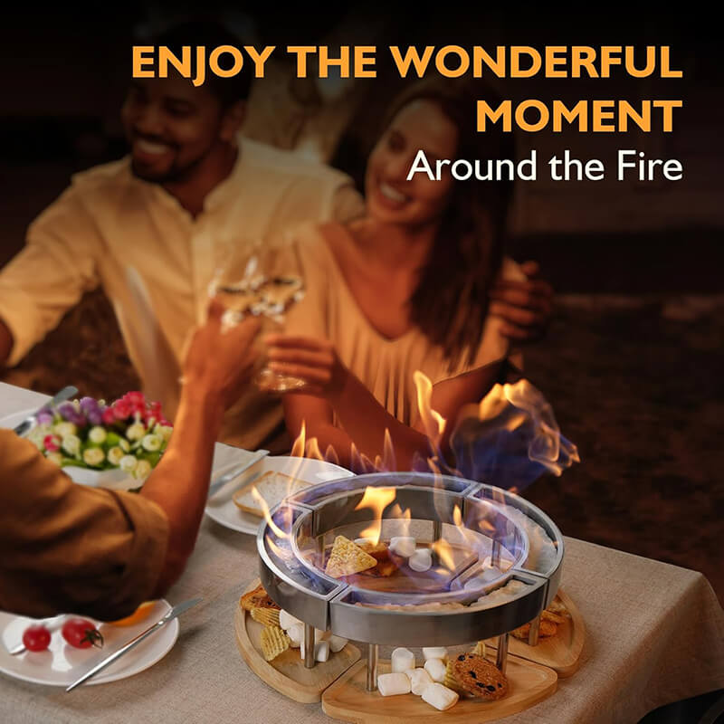 Smokeless, compact, and stylish—firelight has never been this easy! Bring warmth and charm to your space with the Tabletop Fire Pit. Perfect for indoor or outdoor use, it creates a relaxing ambiance, ideal for s'mores, date nights, or cozy evenings.