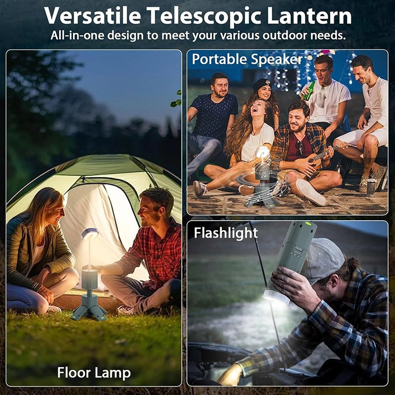 iToolmax Telescopic Camping Light with Speaker