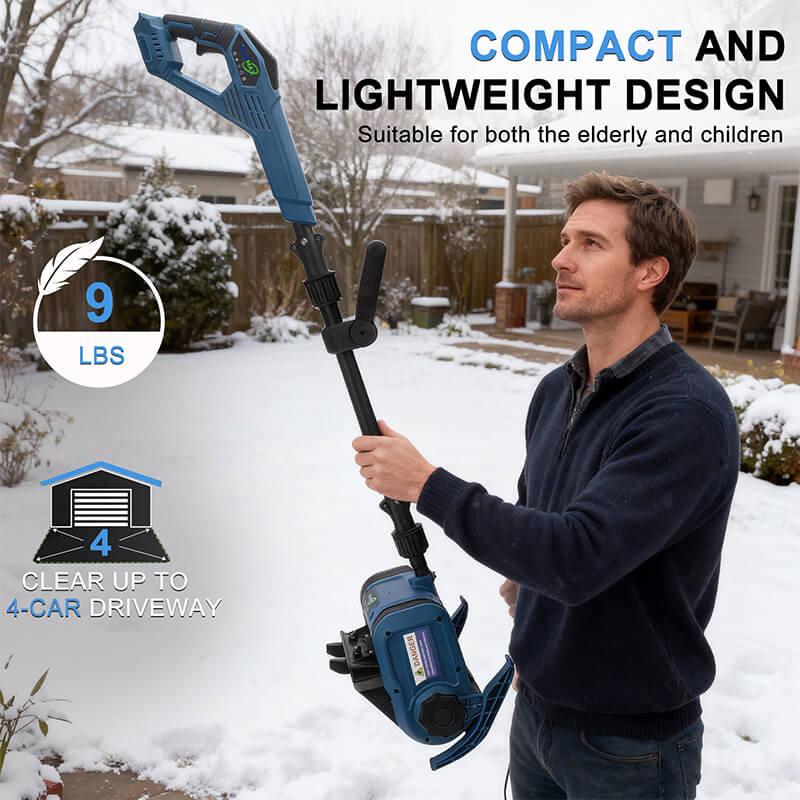 12inches cordless snow shovel blower 9lbs lightweeight itoolmax