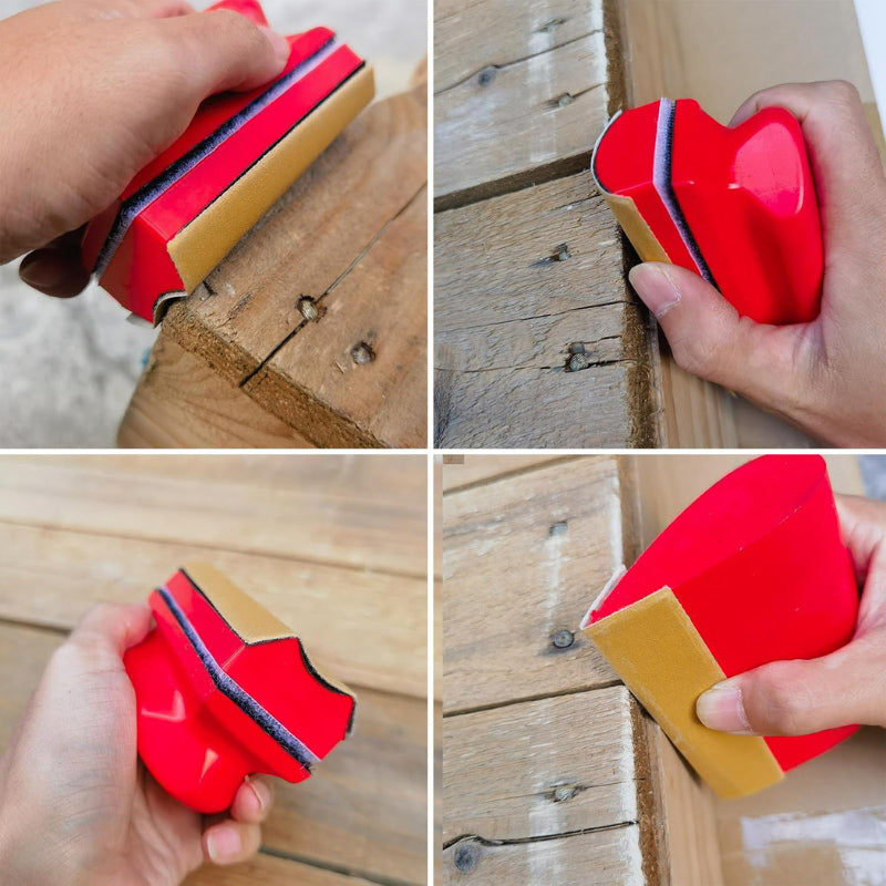 itoolmax 16pcs hand sanding block set using for woodworking