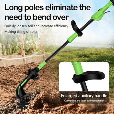 itoolmax 24V cordless tiller cultivator enlarge handle
