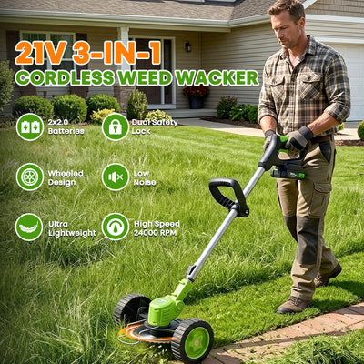 itoolmax 3 in 1 cordless weed eater 21v battery