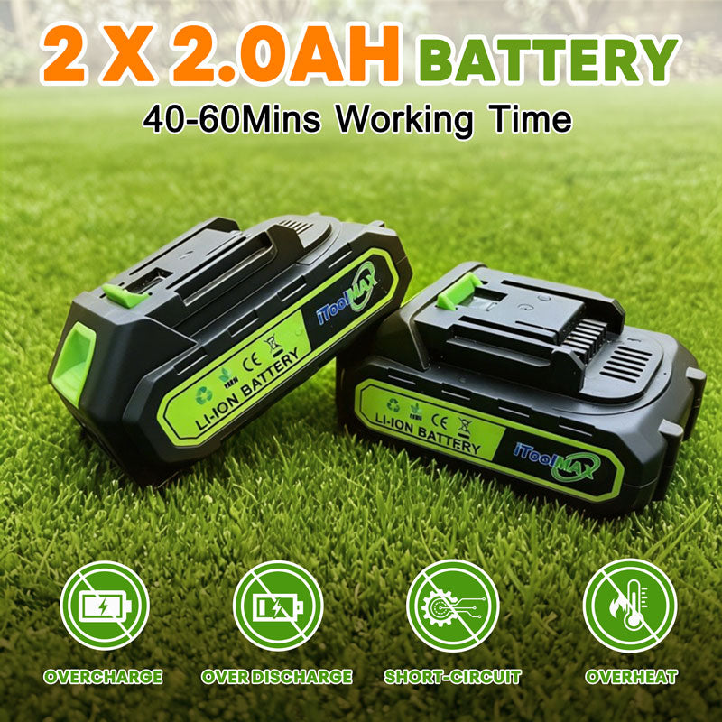 itoolmax 3 in 1 cordless weed eater dual battery