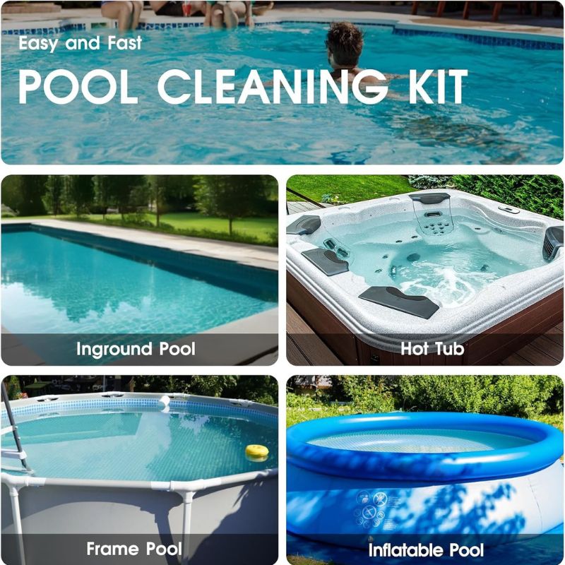 itoolmax 4 in 1 pool cleaning kit perfect for all pool