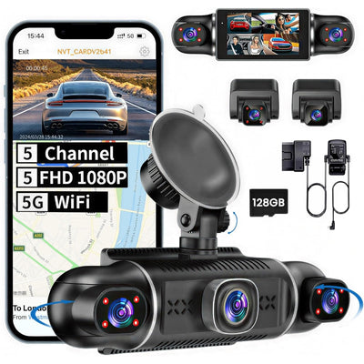 itoolmax 5 channel 360 dash camera with wifi