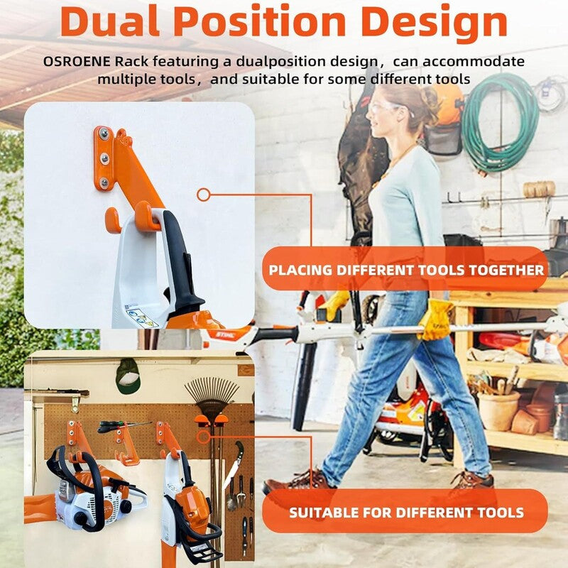 itoolmax chainsaw wall mount rack dual positions