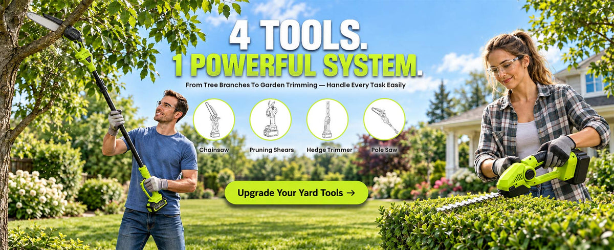 itoolmax cordless chainsaw with pole saw
