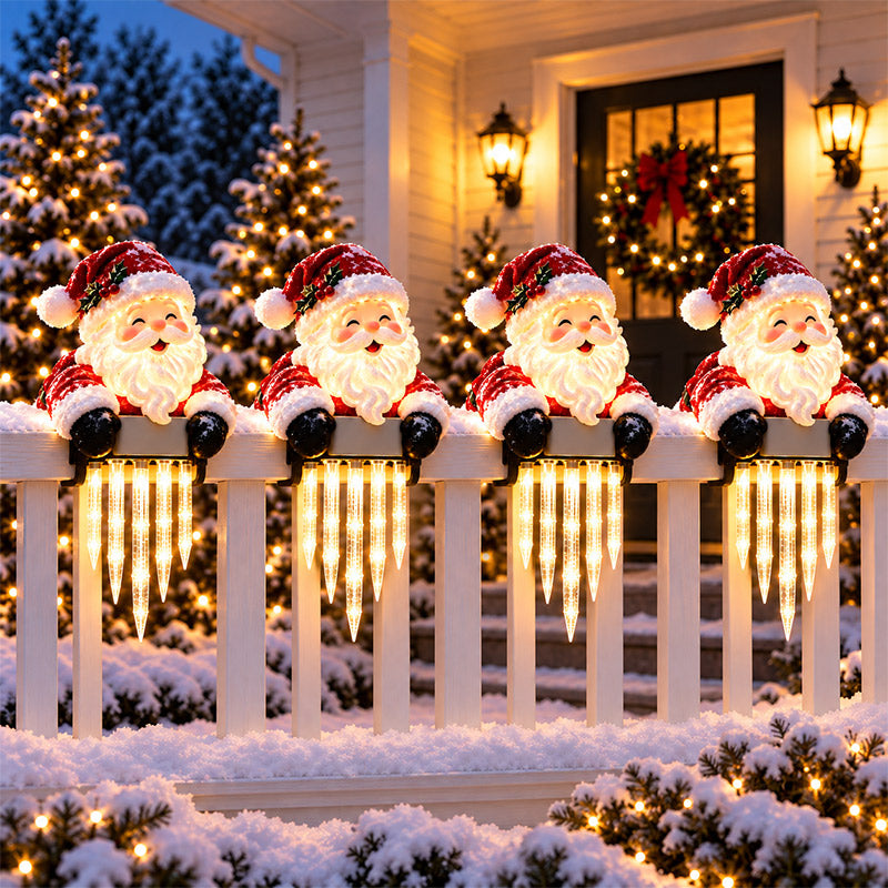 itoolmax light up snowman christmas icicle light santa claus 4pcs
