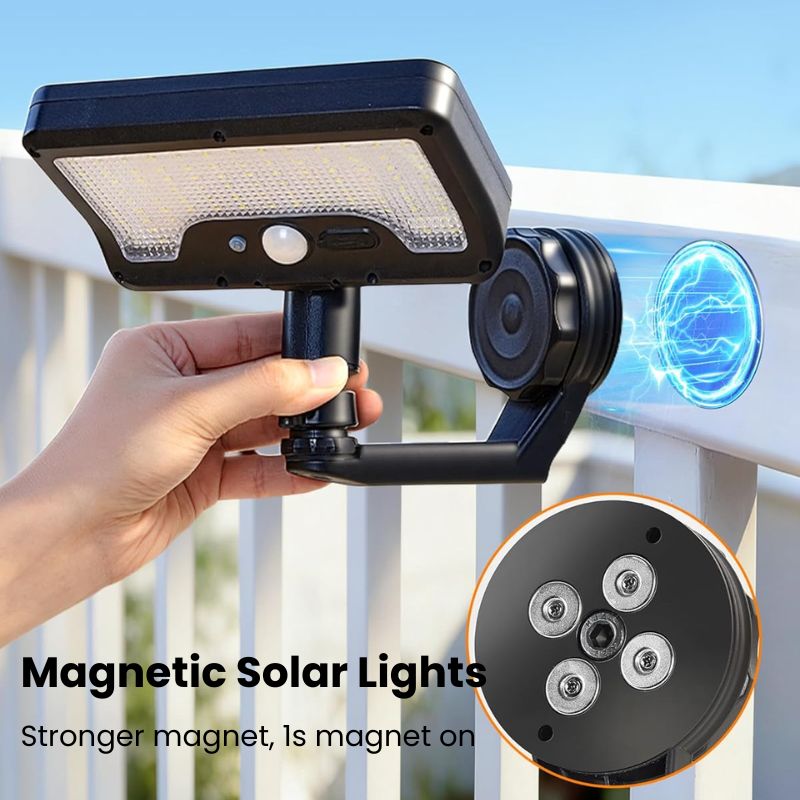 itoolmax magnetic solar light 600lm waterproof outdoor easy to install