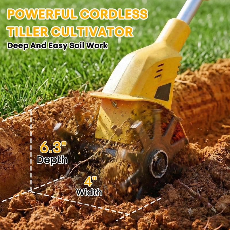 itoolmax powerful cordless tiller electric cultivator