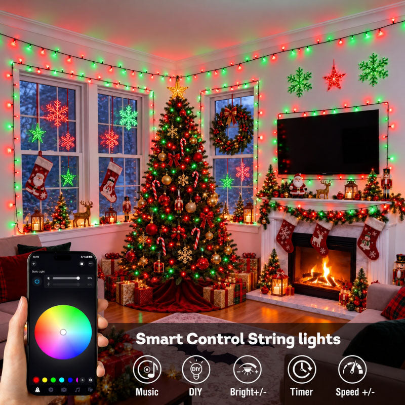 itoolmax rgb led christmas color changing lights smart control