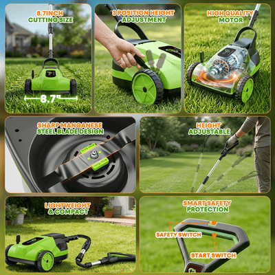 itoolmax small electric lawn mower design