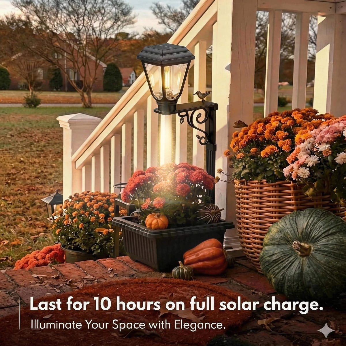 itoolmax solar light planter pot up to 10 hours use